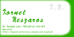 kornel meszaros business card